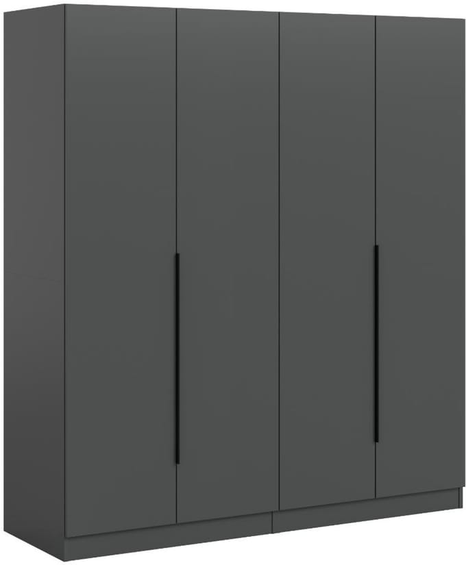 xonox.home Kopenhagen kledingkastcombinatie (B/H/D: 160x180x52 cm) in antraciet