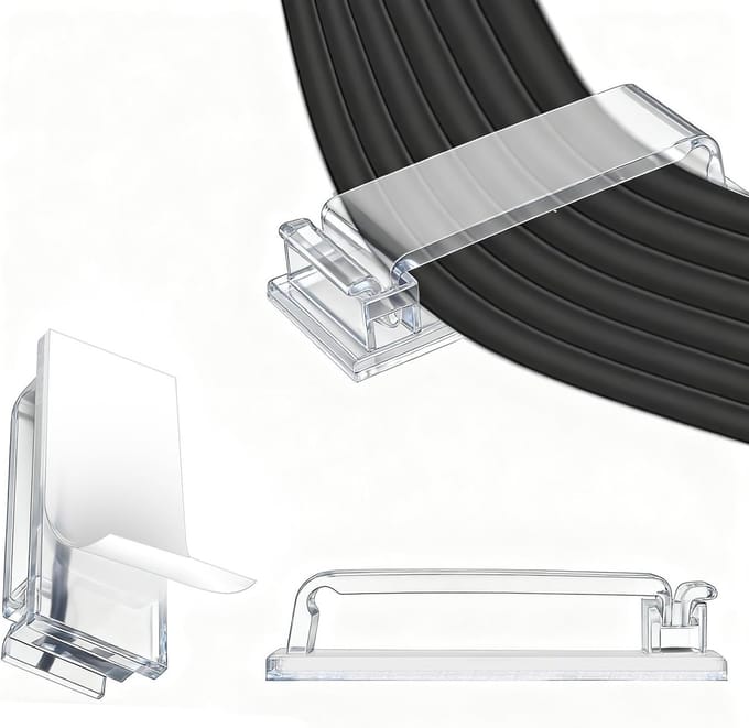 Dailygoods - Kabelhouderclips Set van 30 Stuks - Zelfklevende Cable Management Clips
