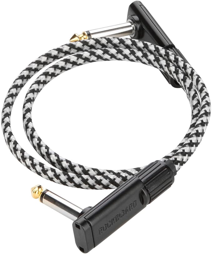 RockBoard Tweed Series Flat Patch Cable Salt&Pepper 60 cm