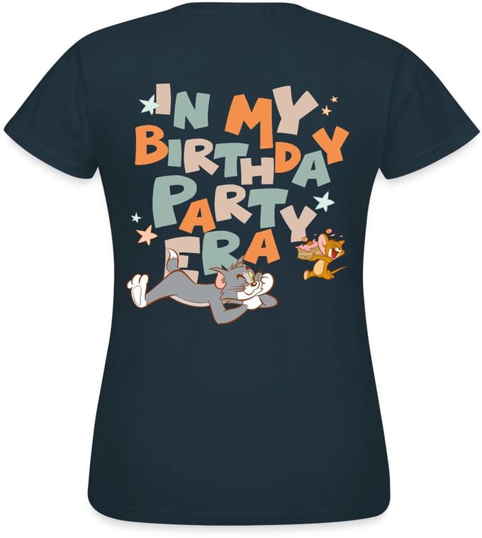 Tom And Jerry Verjaardagsontwerp T-Shirt Dames