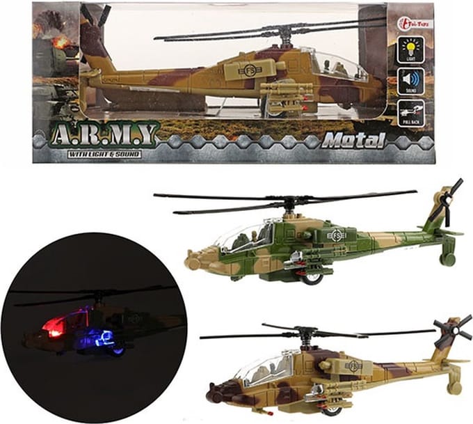 Toi Toys Militaire Helicopter met Licht en Geluid