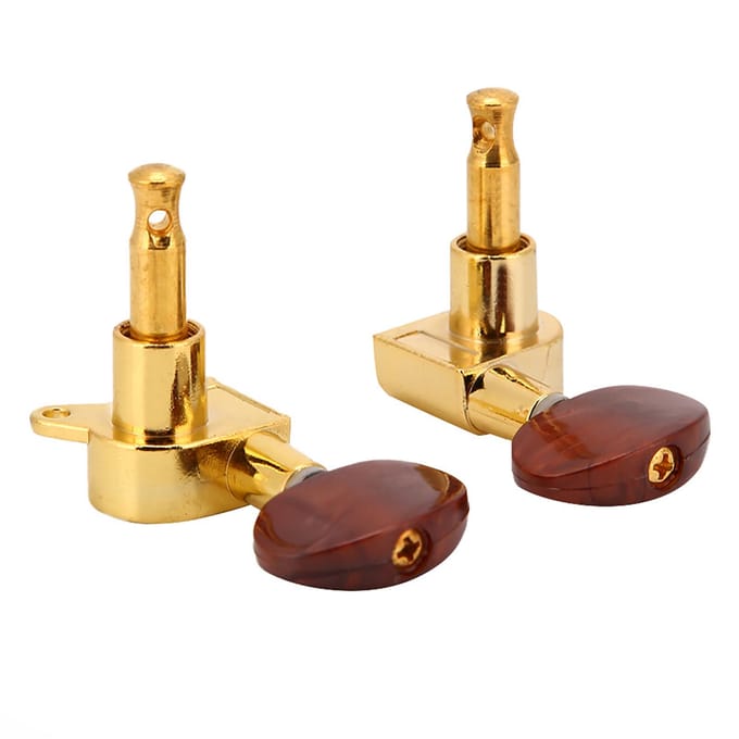 Mécaniques à blocage 3L3R Têtes de machine pour guitare acoustique électrique(Or) beige