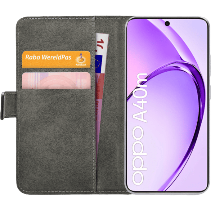 Mobilize OPPO A40(M) Portemonnee Hoesje Zwart