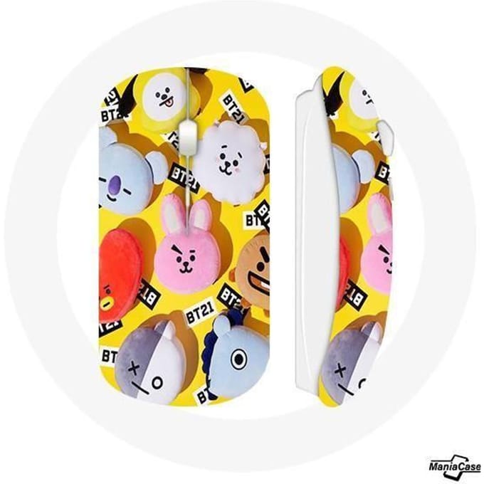 Souris Sans Fil - MANIACASE - BTS BT21 - Multicolore - Clé USB Wifi - Compatible Mac et PC