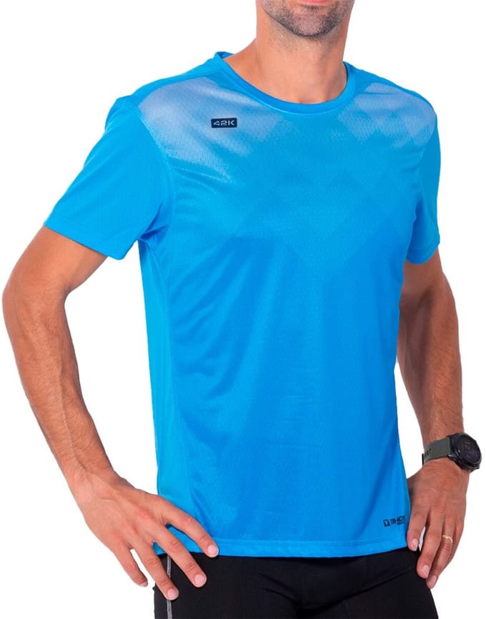 42k Running Motion T-shirt Met Korte Mouwen Blauw S