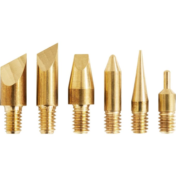 Houtbrander schilderen Reservetips, set van 6