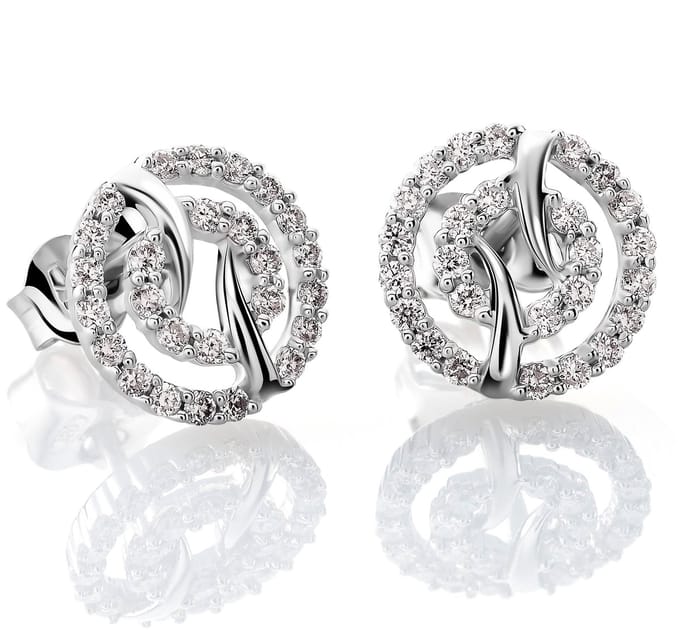 Orphelia OD-5322 - Oorstekers - 18 Karaat Witgoud / Diamant 0.42 ct