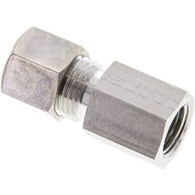 10L & M14x1.5 RVS Rechte Knelfitting Binnendraad 315bar ISO 8434-1