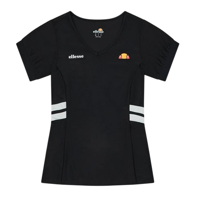 Ellesse Lowery T-shirt met V-hals voor dames (Zwart)