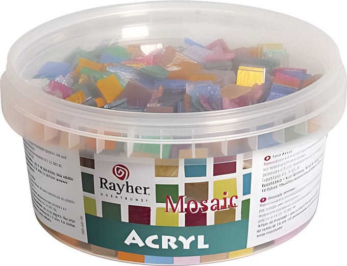 Rayher Hobby Mozaiek steentjes - glitter kleuren - 300 gram - mozaieken - stenen