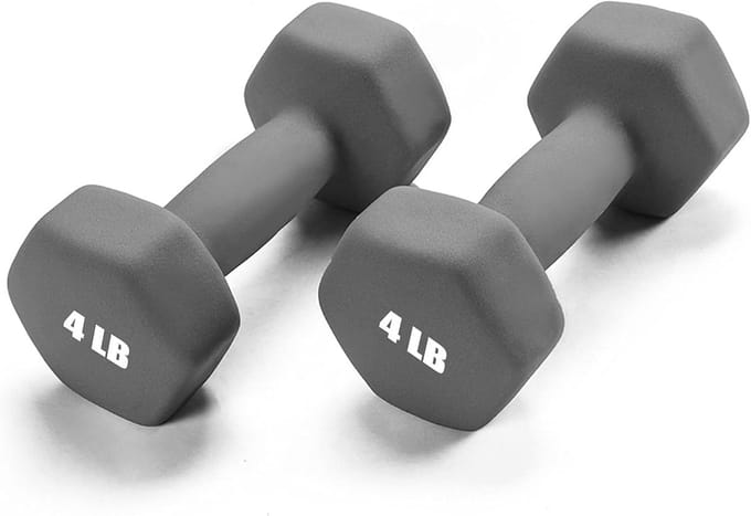 Set van 2 Neopreen Dumbbells Handgewichten 1.8 kg - Anti-roll Gewichten