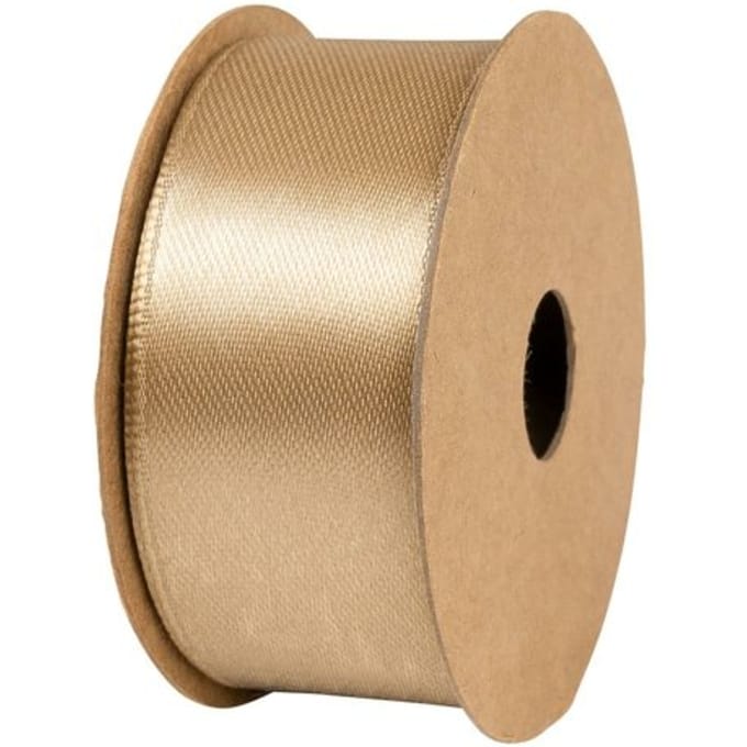 Stewo satijnen cadeaulint, formaat 25 mm. x 4 m., kleur licht bruin