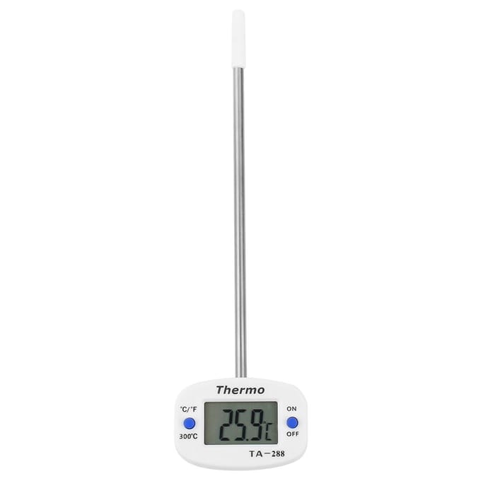 LCD Voedselthermometer Sonde Keuken Koken BBQ Grill Melk Temp Tester white