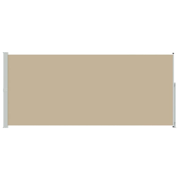 vidaXL Uittrekbaar Zijscherm Rechthoekig 200 x 600 cm Polyester Beige