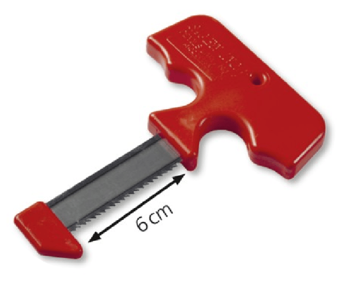 Bottenzaag / slotzaag 6cm rood