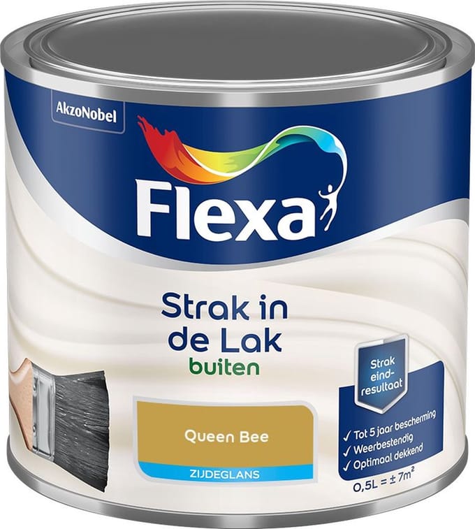Flexa - Strak In De Lak Buitenlak Zijdeglans - Queen Bee - Mengverf - 500 Ml