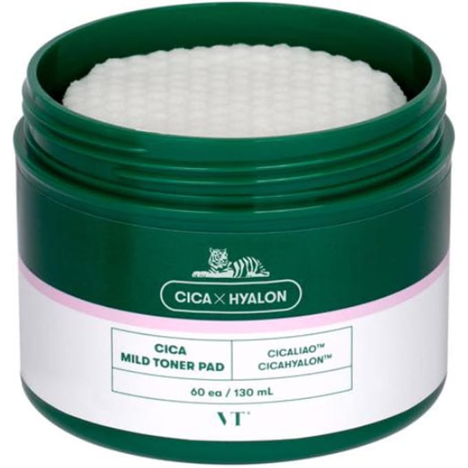 VT Cosmetics Cica Mild Toner Pad 60 pièces MAGASIN AUTHENTIQUE black