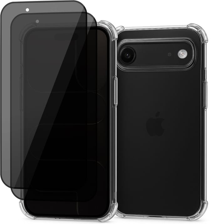 Hoesje geschikt voor iPhone 17 Air - 2x Privacy Screenprotector Volledig Dekkend Glas - Shockproof Transparant