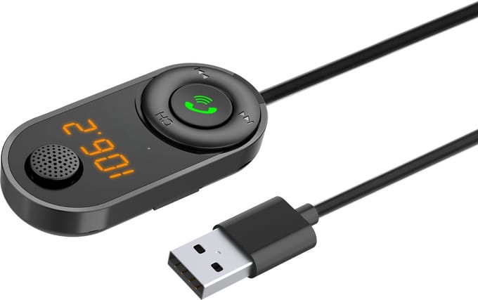 Phreeze FM Transmitter + Carkit Auto -Automatische Ruisonderdrukking - Bluetooth V5.1 - Handsfree Modus - Geschikt voor Siri en Google Assistant
