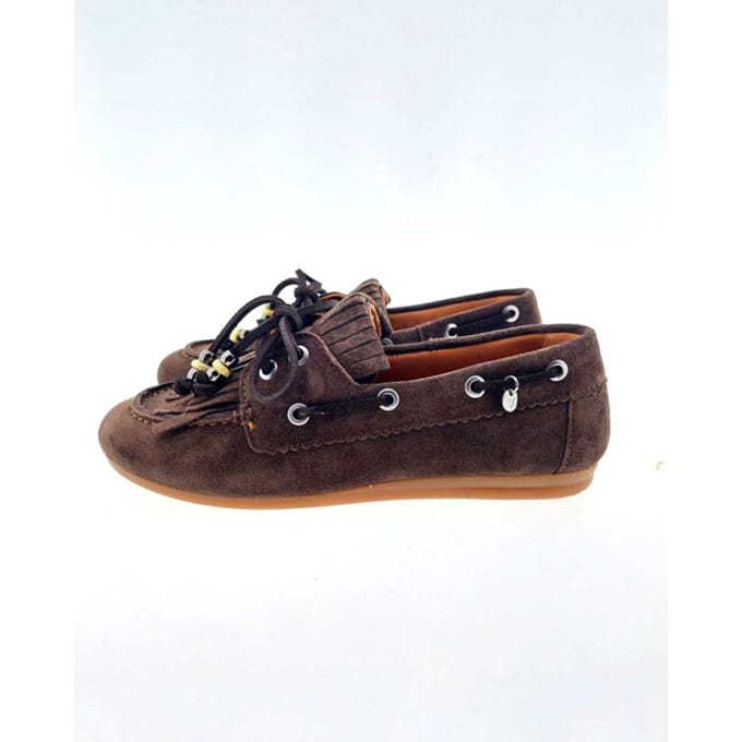VIA VAI June Loua Mocassins dames - Suède - Bruin - Maat 41