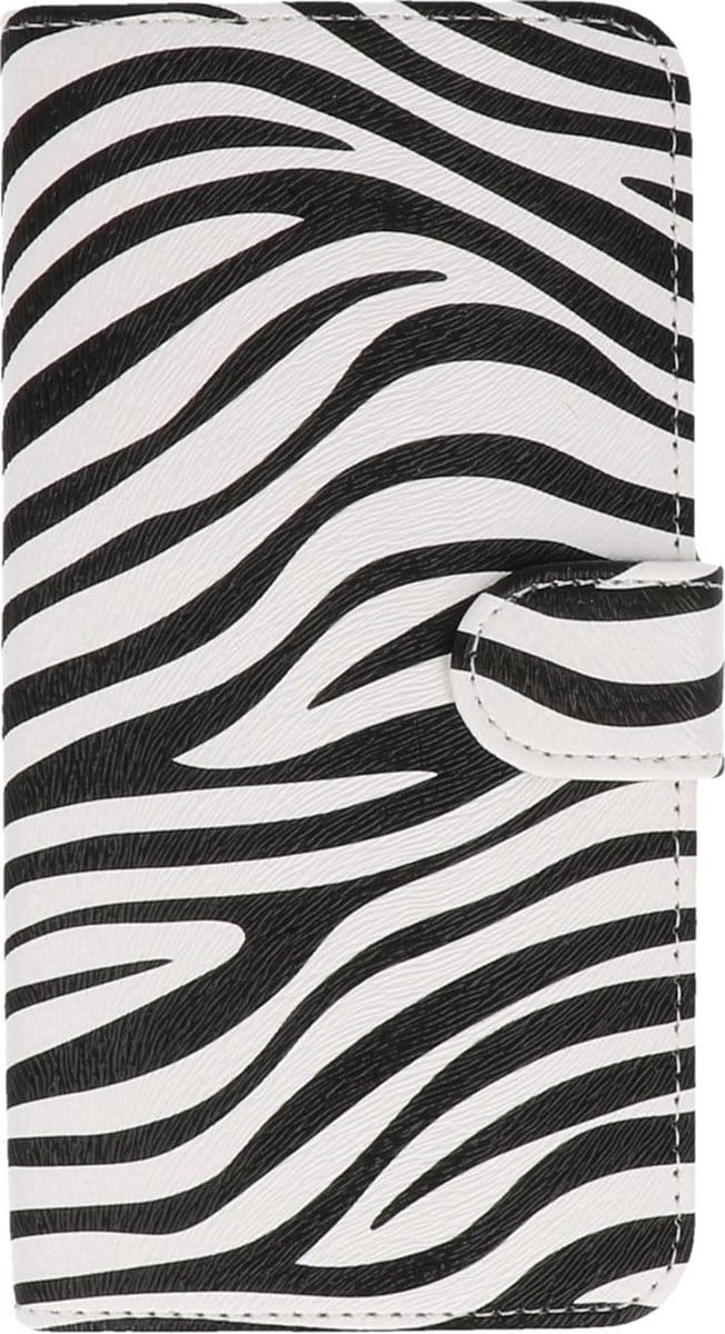 Zebra Bookstyle Wallet Case Hoesjes Geschikt voor HTC U11 Wit