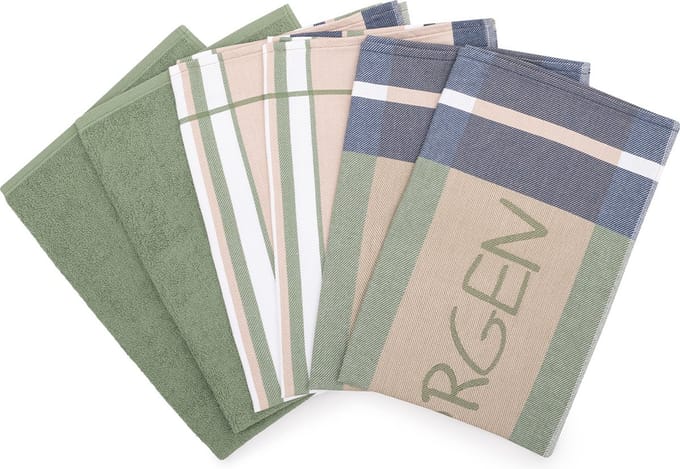 Ross Sonstiges 4 X theedoek- 2 X keukenhanddoek - in set 6 pack Exclusiv