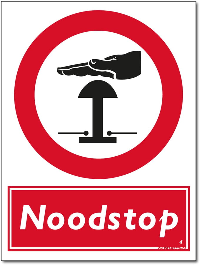 Noodstop bord - Forex - 30 x 40 cm