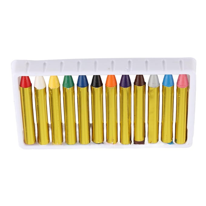 Ensemble de 12 crayons de couleur pour le corps et le visage white