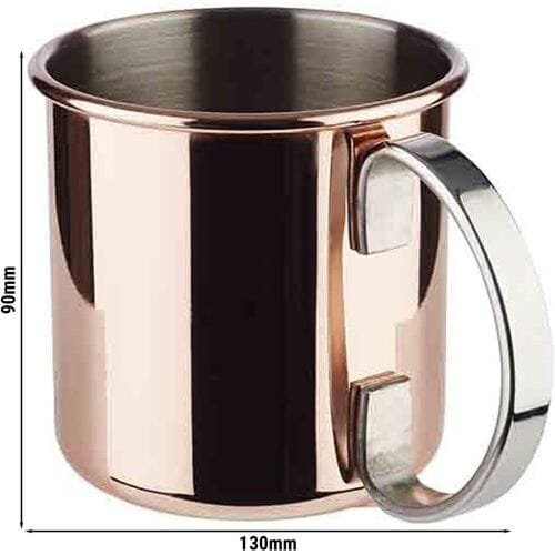 GGM Gastro (6 Stück) Becher - MOSCOW MULE - 450ml - Kupfer - mit Chrom-Henkel