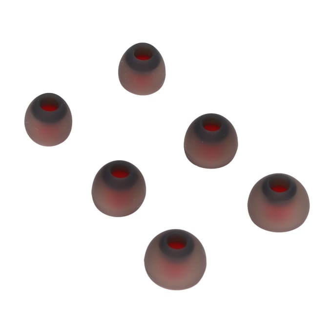 6pcs Embouts d'oreille en silicone Gris Rouge Réduction du bruit Confortable Remplacement Bouchons d'oreille pour Philips pour black