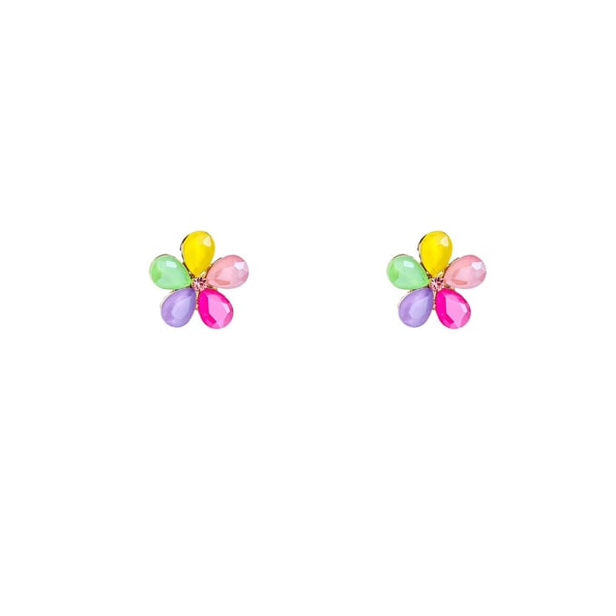 Go Dutch Label Oorknoppen Flower Stud Rainbow
