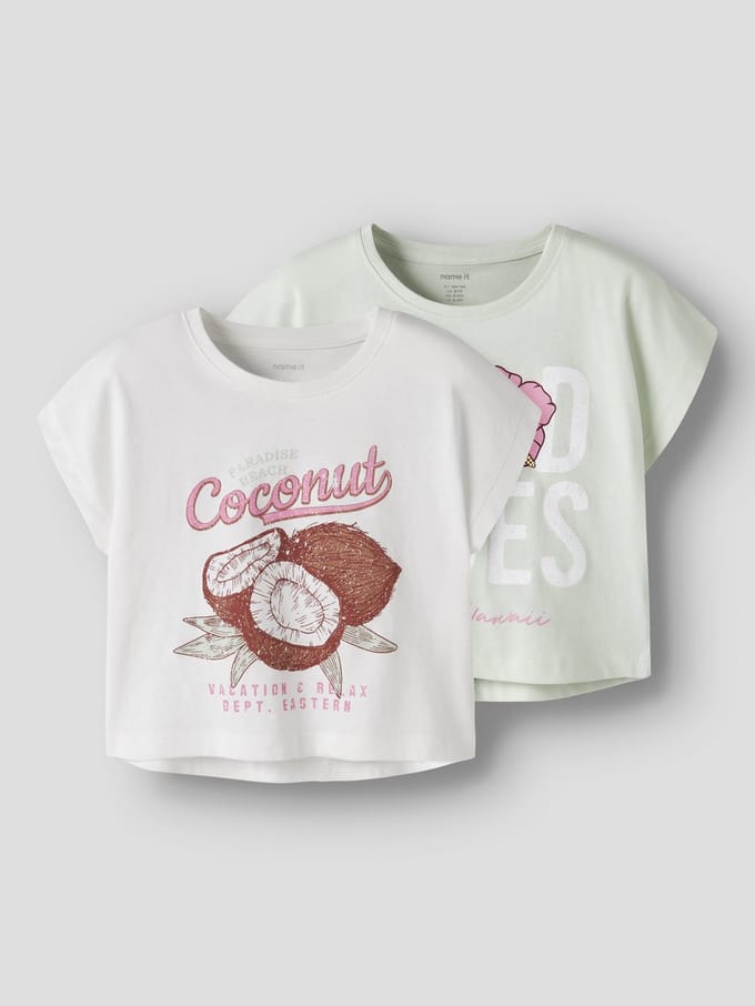 NAME IT - NKFVILMA 2P CAPSL CROP TOP - Meisjes - T-shirts