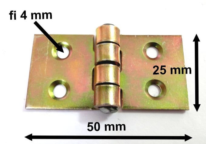 Gegalvaniseerde Scharnier 25x50 mm - Stevig en Roestbestendig