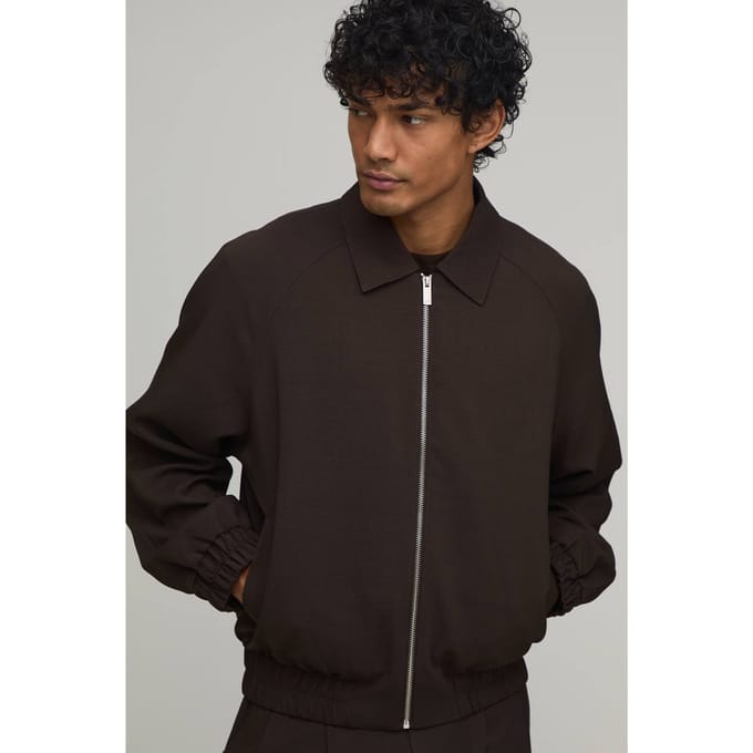 Op Maat Gemaakte Co-ord Regular Fit Trucker Jas | Chocolate | Size Medium