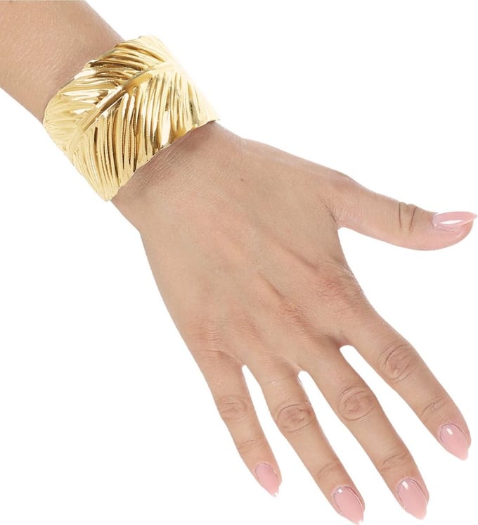 Nep gouden blad armband