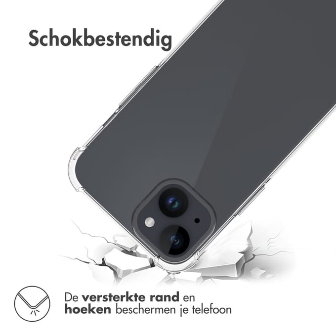 imoshion Hoesje - Geschikt voor Apple iPhone 15 - Shockproof Case - Transparant