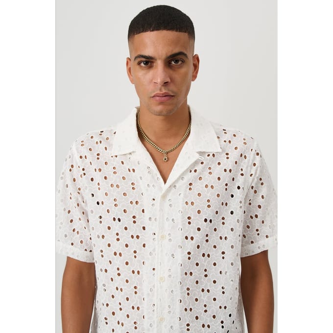 Soulland Orson Shirt Off White Größe: M/L | Business hemden Outlet | Unisex | Weiß