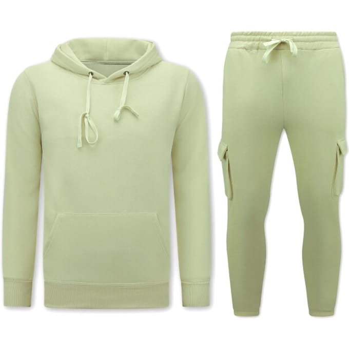 Tracksuit Heren - Oversized Joggingpak - Dik Geweven - Geel