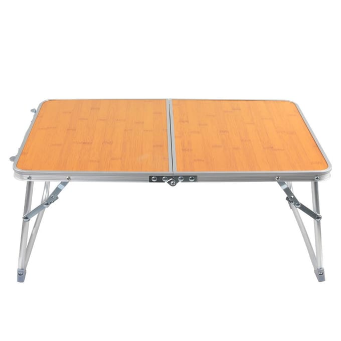 Draagbare klaptafel Buiten opvouwbare kleine campingtafel voor kamperen Picknickstrand Bamboo Pattern orange