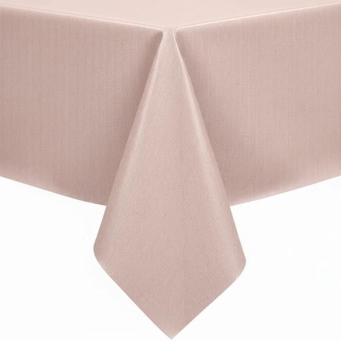 Protecttable - Tafelzeil Linen Wavy Pastelroze 140x110cm - Tafelkleed Afwasbaar - Kunststof