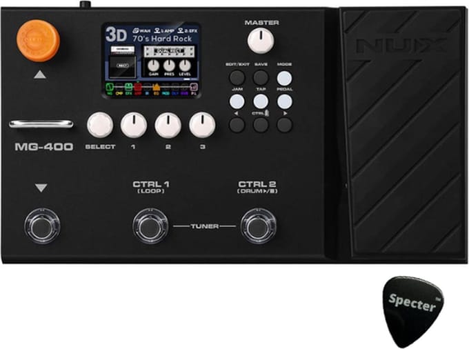MG-400 | NUX Multi-Effects gitaar/basversterkermodeller en multi-effect met USB-opname-interface Met Specter Plectrum