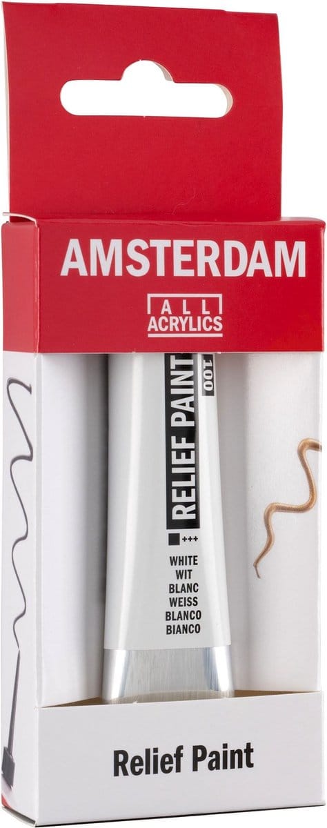 Relief Paint - 100 Wit - Amsterdam - 20 ml