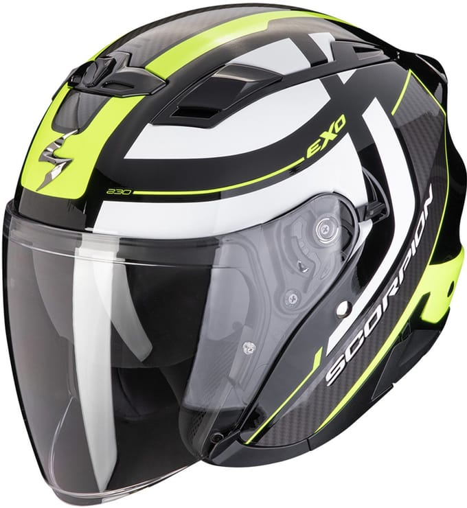 Scorpion EXO-230 Pul Zwart Neon Geel Jet Helm - Helm