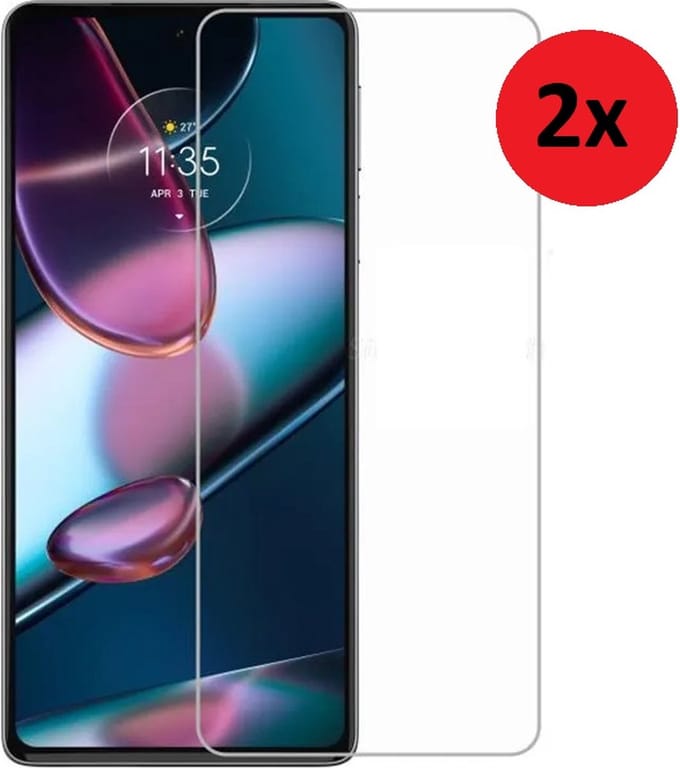 MoDo screenprotector Geschikt voor Motorola Moto G73 - Glas - 2 stuks