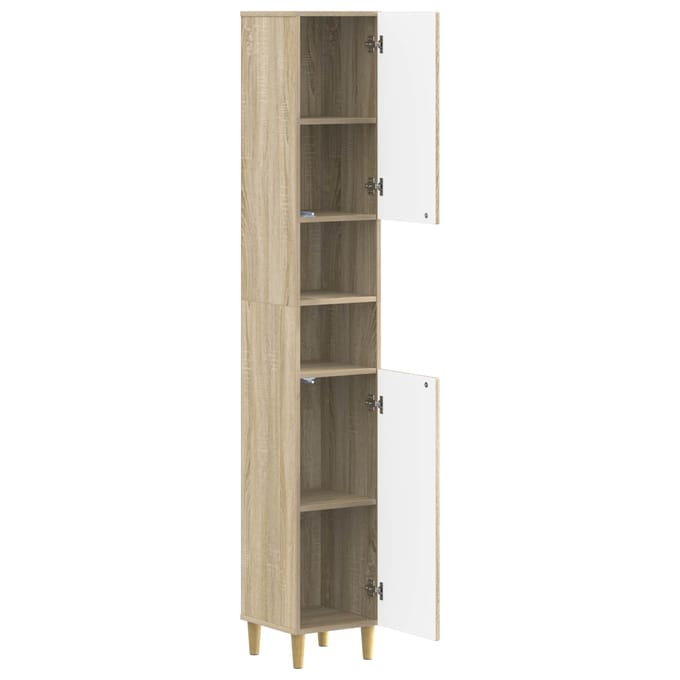 vidaXL - Badkamerkast - met - Open - Plank - ARNHEM - Sonoma - Eiken