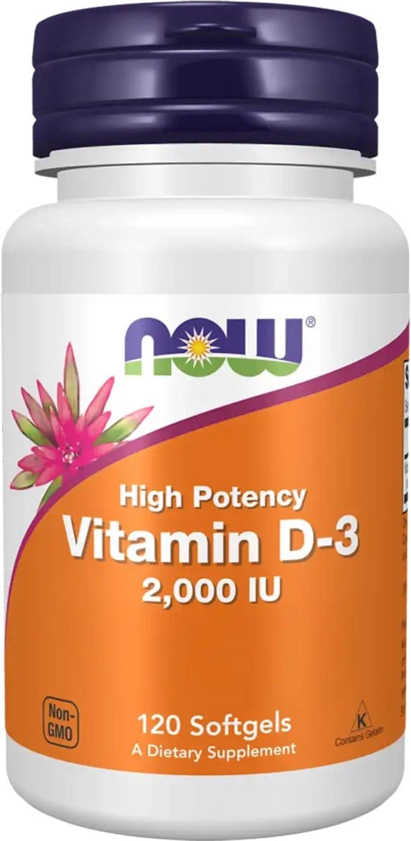 Now Foods - Vitamine D3 2,000 IU - 120 Softgels