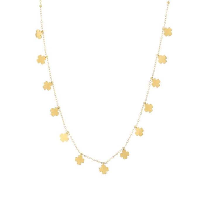 Multi klaverketting goud- dames- trendy- kerst- sint- moederdag