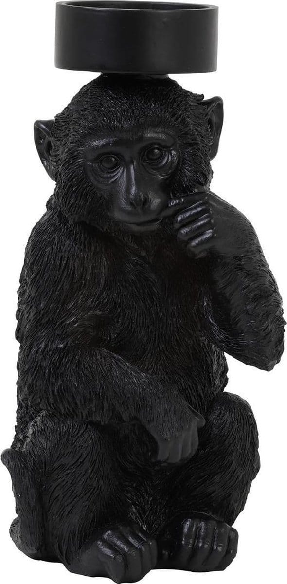 Light & Living - Kandelaar MONKEY - 16.5x15x32cm - Zwart