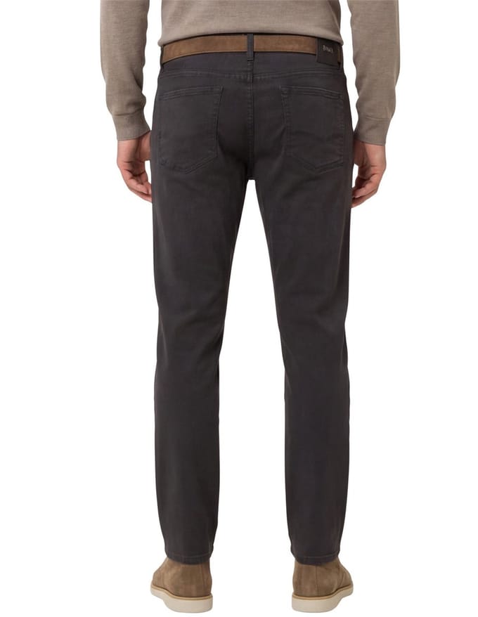 jeans Brax Chuck antraciet katoen effen