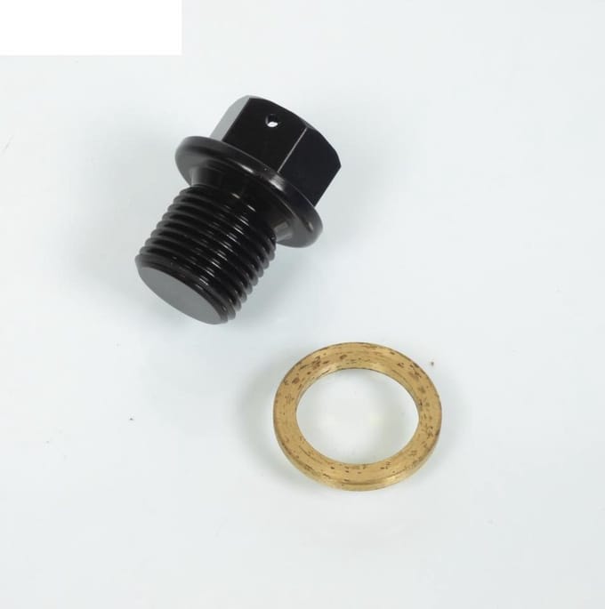 Aftapplug M10 spoed 125 zonder magneet Tecnium voor motor scooter cross enduro
